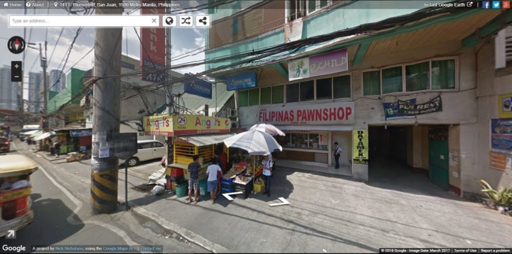 Google Earth screenshot of Asialink San Juan branch