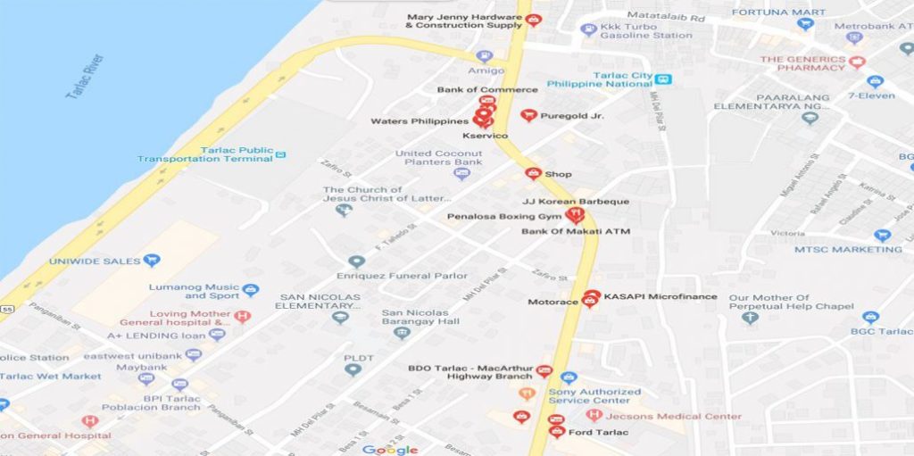 Google map of AsiaLink Tarlac branch