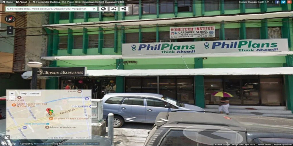 Google Earth screenshot of Asialink Dagupan branch