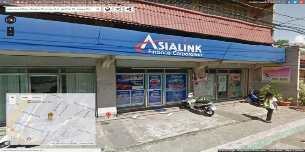 Google Earth screenshot of Asialink Laoag branch