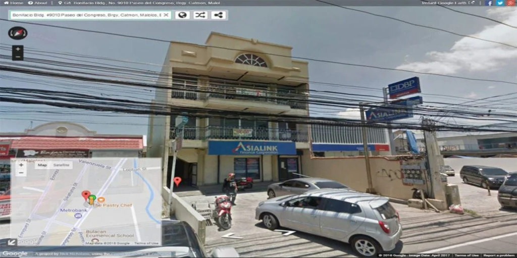 Google Earth screenshot of Asialink Malolos branch