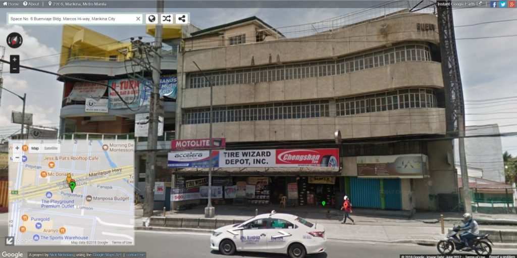 Google Earth screenshot of Asialink Marikina branch