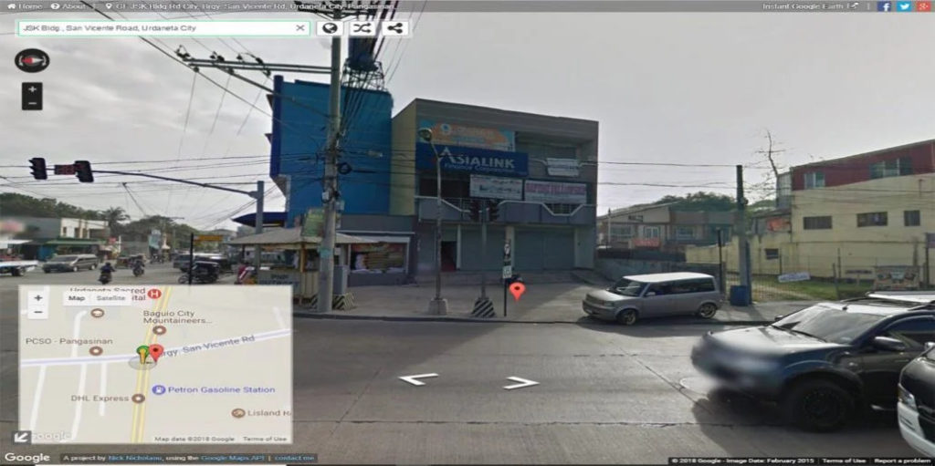 Google Earth screenshot of Asialink Urdaneta branch